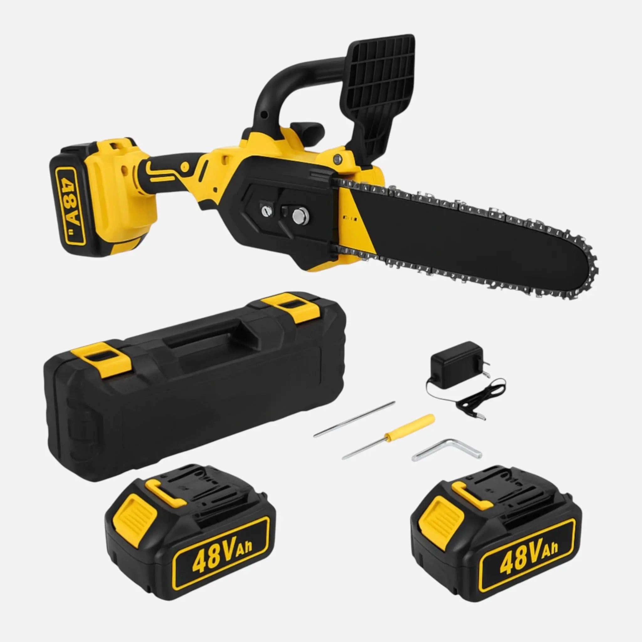 Drujba electrica 12 inch (30 cm), 2 acumulatori 48V, 2 lanturi