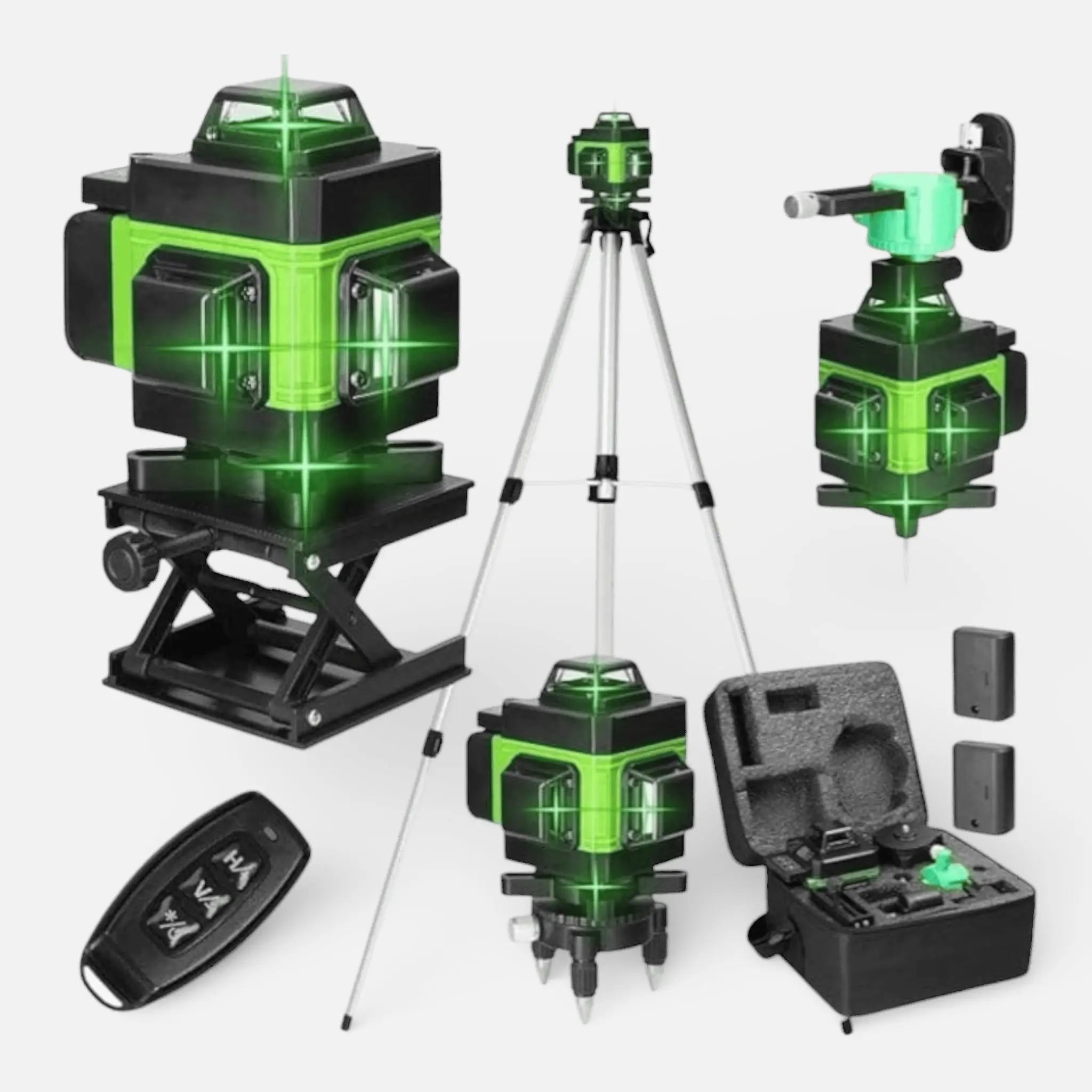 Nivela laser 4D, 16 linii, auto-nivelare, alimentare USB, 2 baterii, inaltime ajustabila 1.2 m