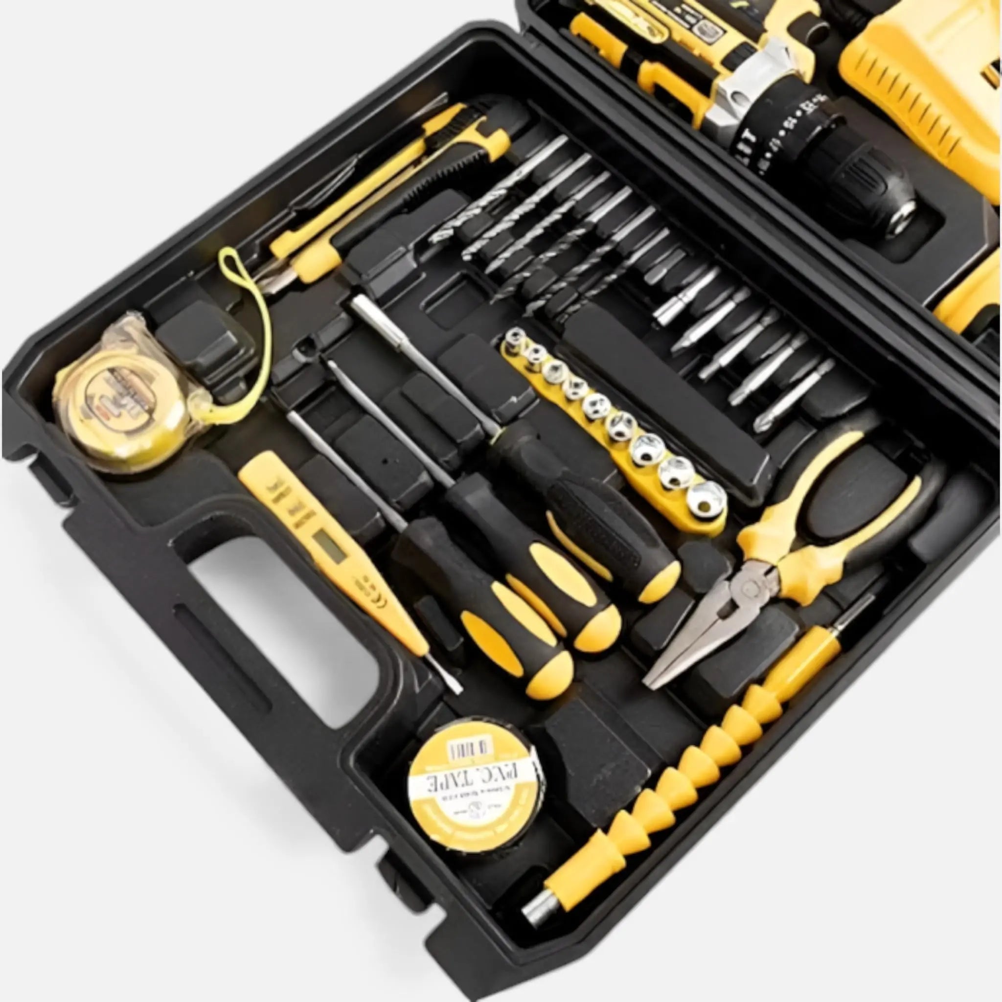 Bormasina de gaurit si insurubat 500W, 2 acumulatori 48V 8.0Ah, 30 accesorii