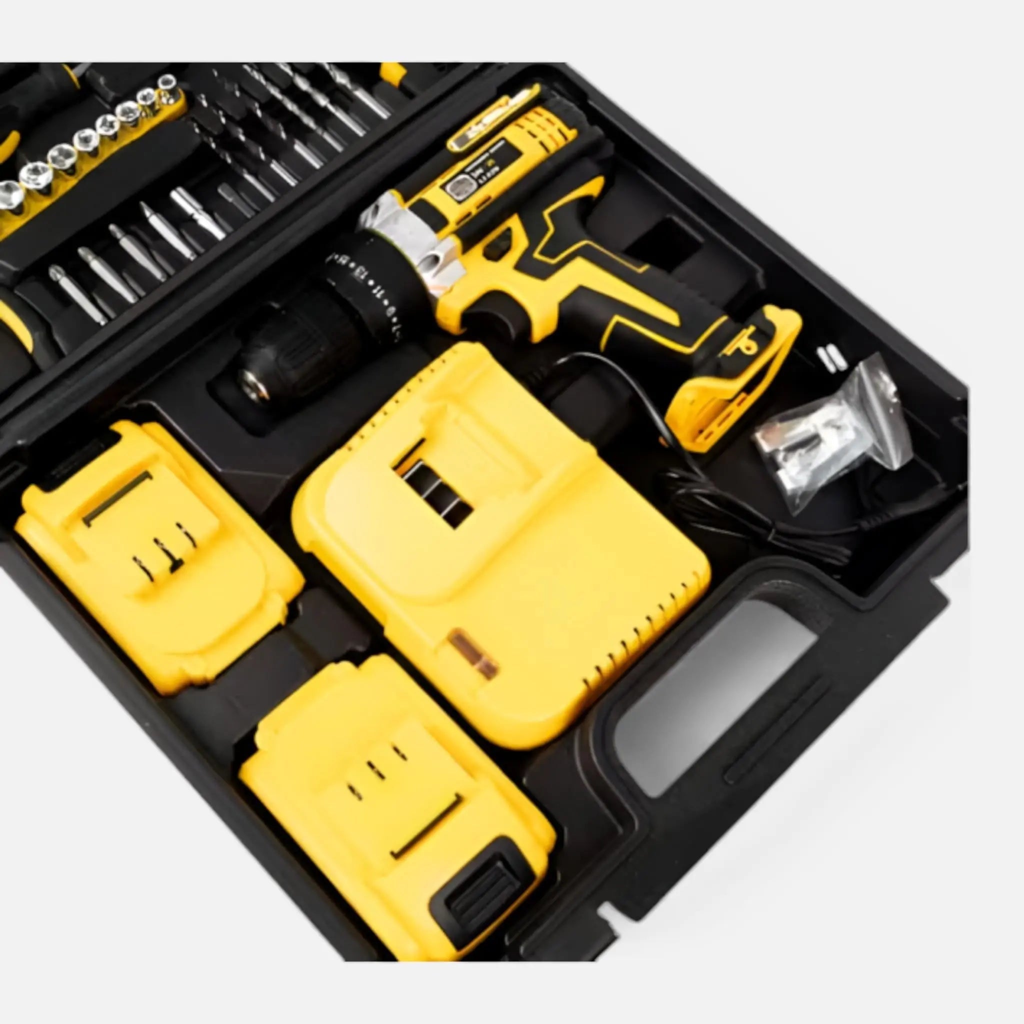 Bormasina de gaurit si insurubat 500W, 2 acumulatori 48V 8.0Ah, 30 accesorii