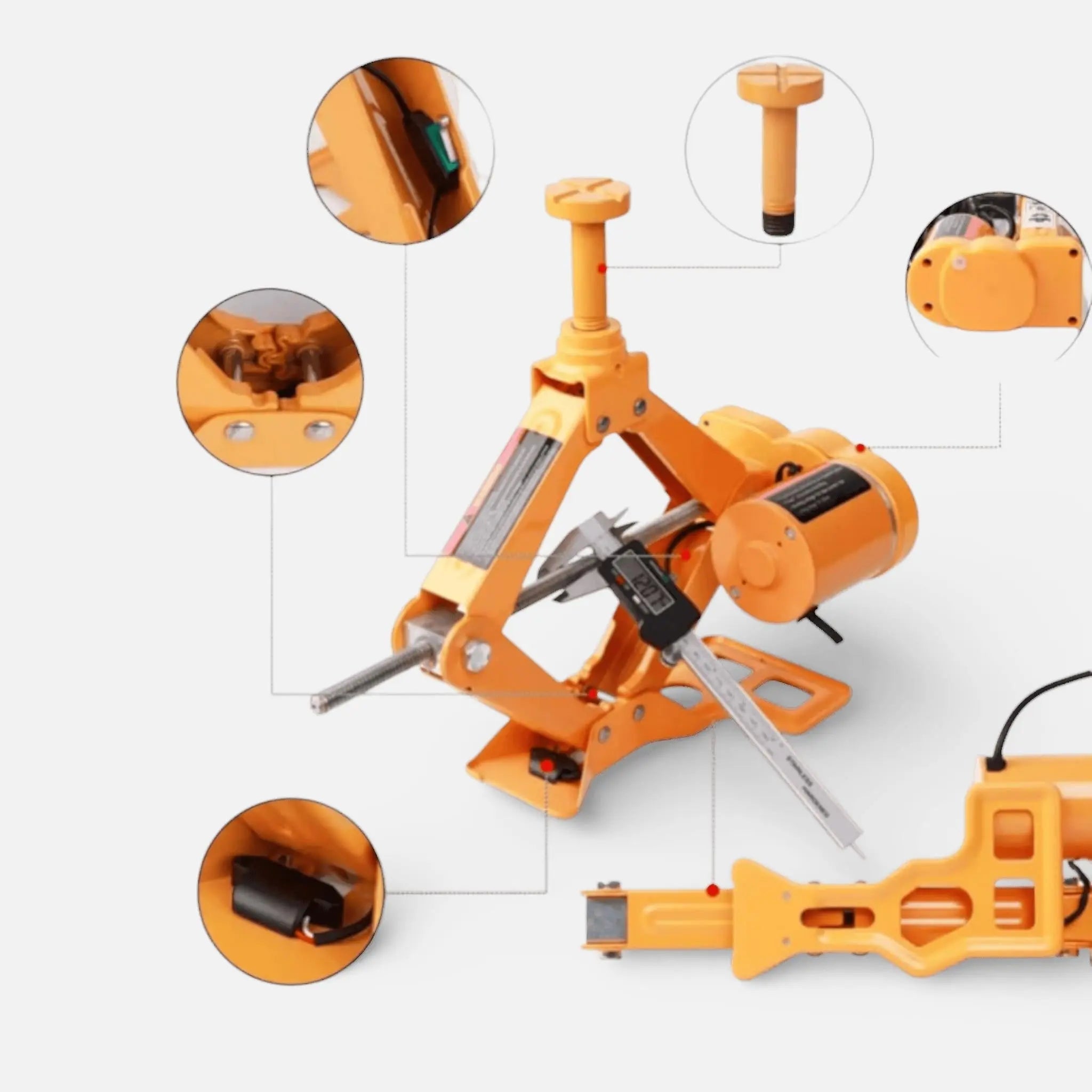 Cric auto electric tip foarfeca 12V, sarcina maxima 3 tone, portabil, cu telecomanda, trusa completa