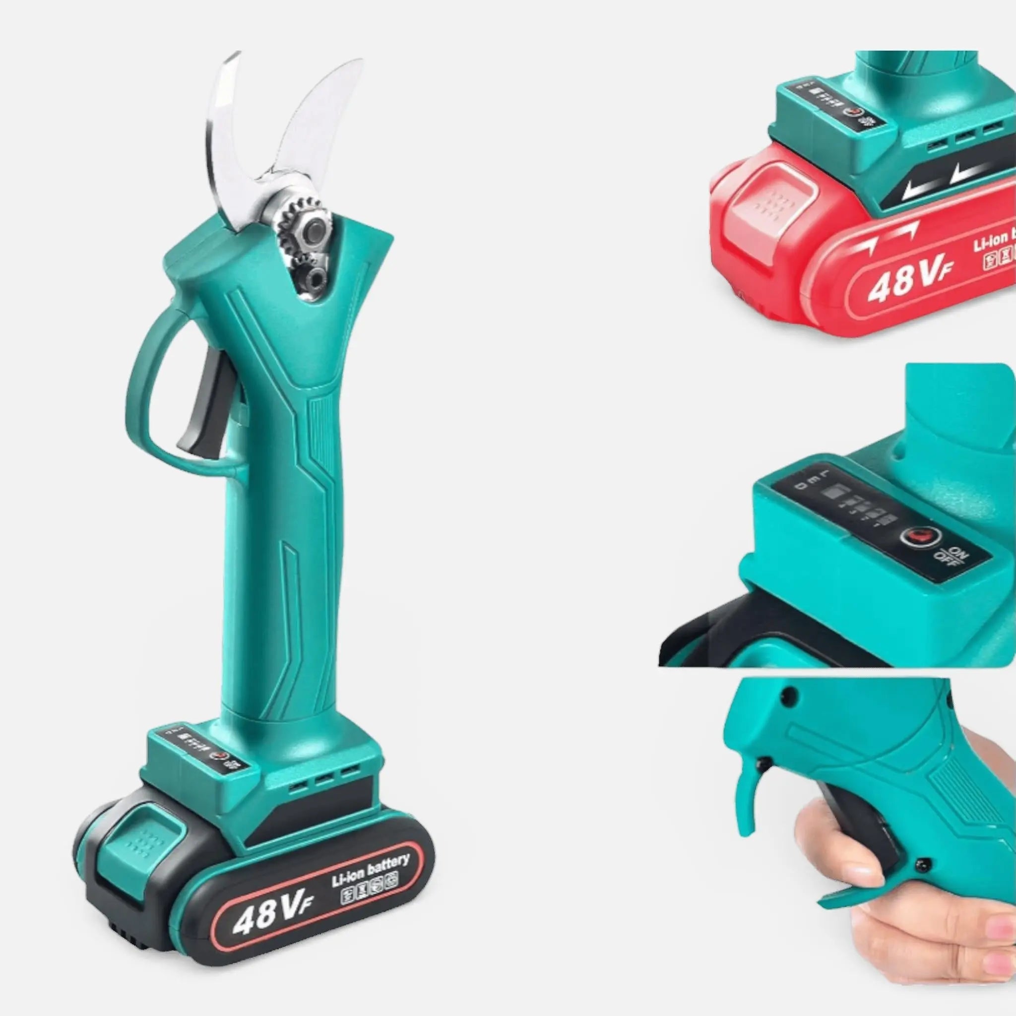 Foarfeca electrica pentru gradinarit, 500W, 2 acumulatori 48V 8Ah, lama SK5, taiere 30mm