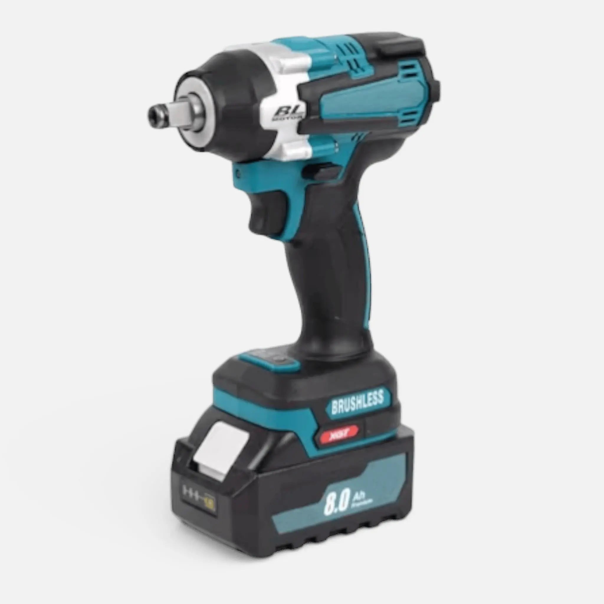 Masina de impact si insurubat, 2 acumulatori 48V 8.0Ah, 850Nm, 3500RPM, brushless, Albastru