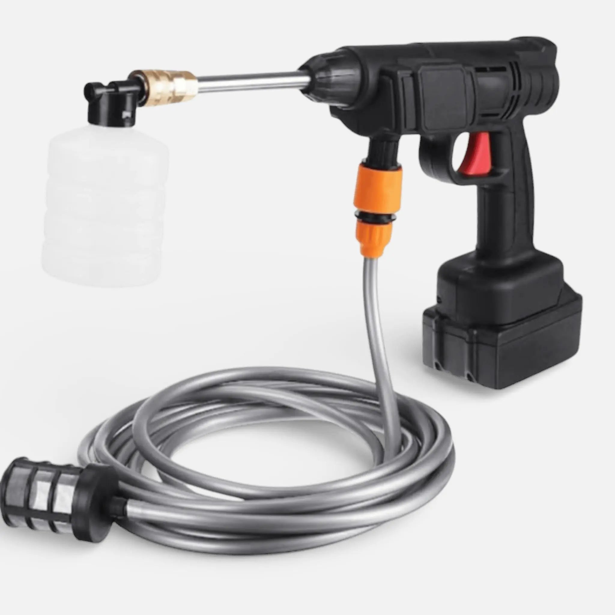 Aparat de spalat cu presiune portabil, fara fir, 500W, 2 baterii 48V, 30 bar, 8L/min, negru