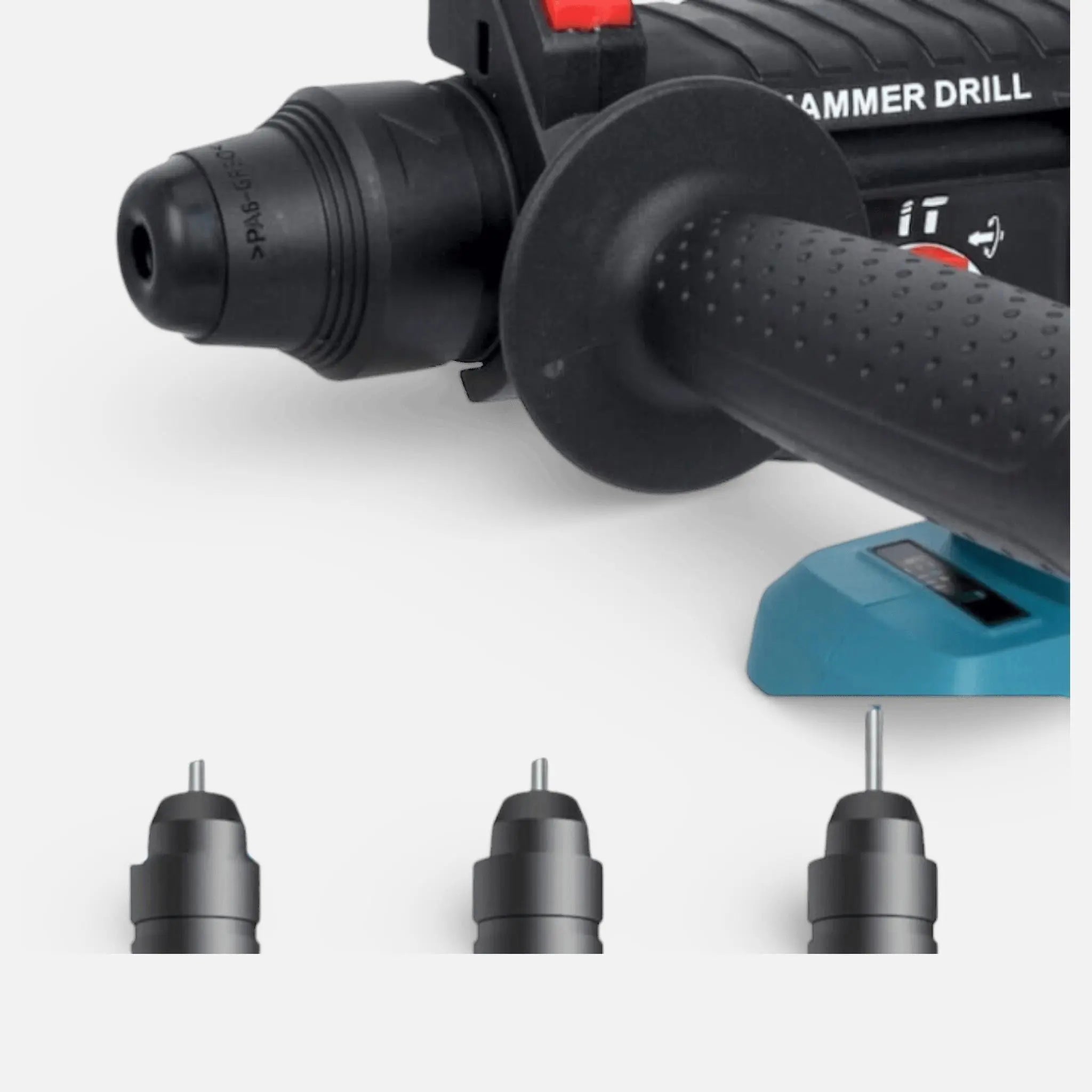 Ciocan rotopercutor 1500W, 3.2J, 1000rpm, 2 acumulatori 48V 8.0 Ah, 3 moduri, brushless, albastru